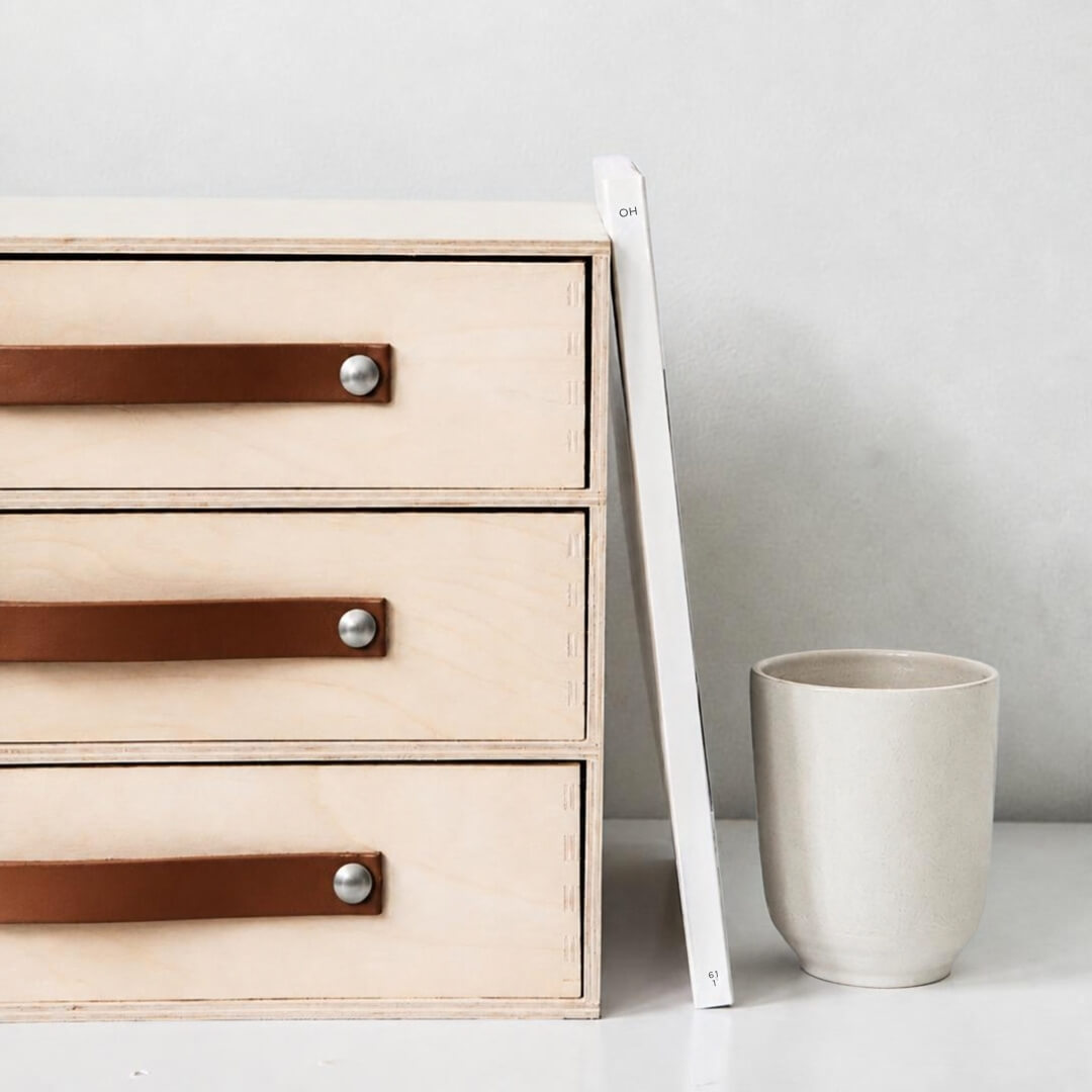 Leren handgreep  |  Kastanje eco friendly